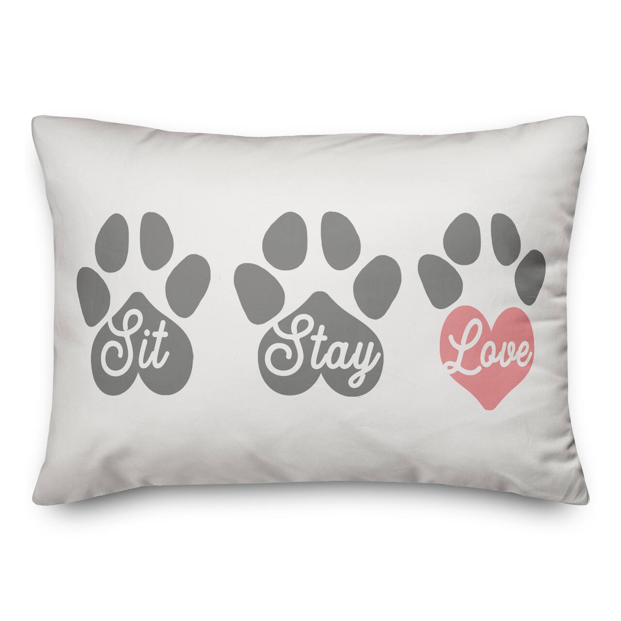 Sit Stay Love Throw Pillow
